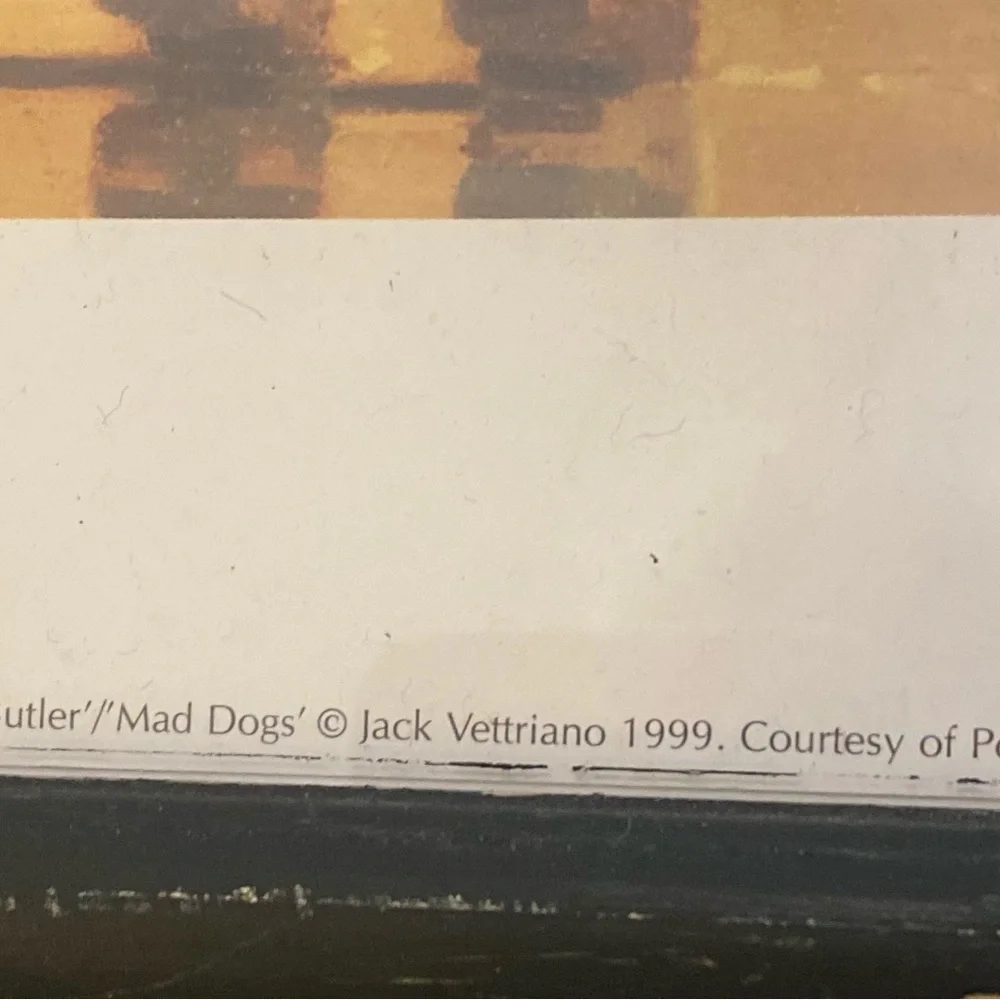 John Vettriano Print 1999 from a Gallery in NYC  in a black‎ frame